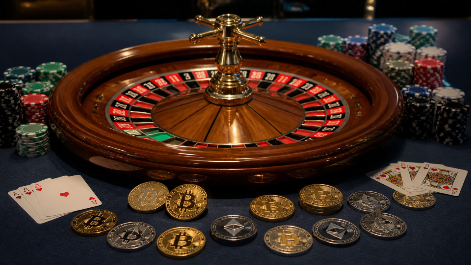 What Makes a top crypto casino Worth Playing Casino table with crypto tokens and cards